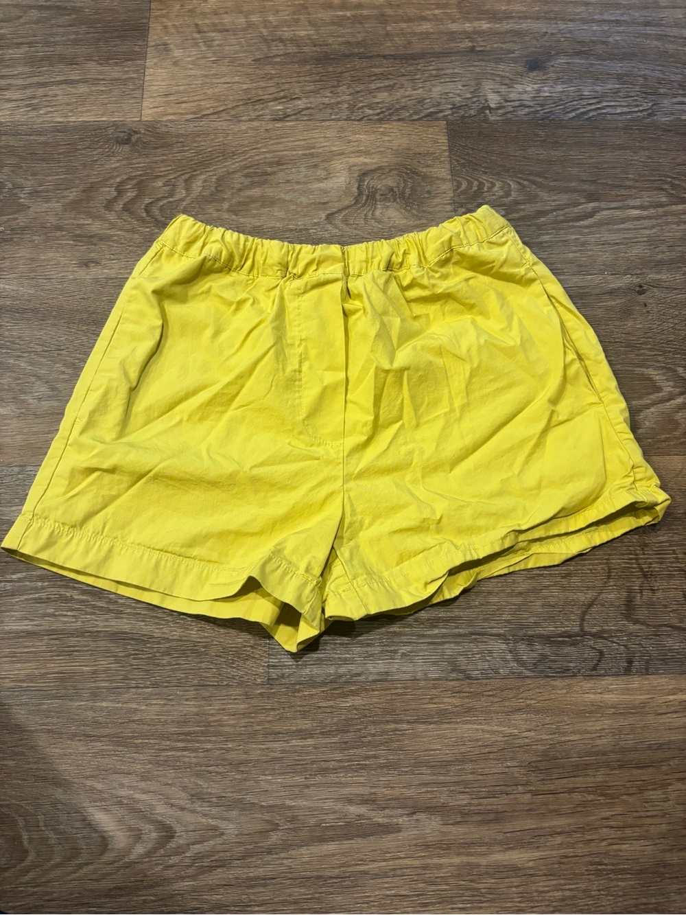Aritzia Wilfred Free Breeze Cotton Shorts Yellow High Rise Womens XS